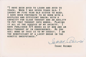 Lot #620 Isaac Asimov - Image 1