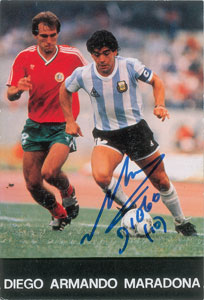 Lot #891  Pele and Diego Maradona