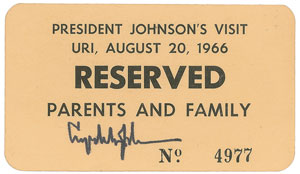 Lot #282 Lyndon B. Johnson