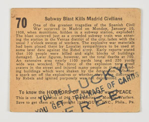 Lot #52  1938 Gum Inc. 'Horrors of War' Card Collection - Image 46