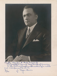 Lot #394 J. Edgar Hoover