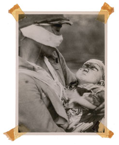 Lot #76  Nagasaki Original Photograph of a Japanese Soldier with Child by Yosuke Yamahata - Image 1