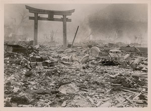 Lot #84  Nagasaki Original Photograph of a Torii Gate by Yosuke Yamahata - Image 1