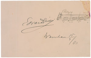 Lot #657 Edvard Grieg - Image 1