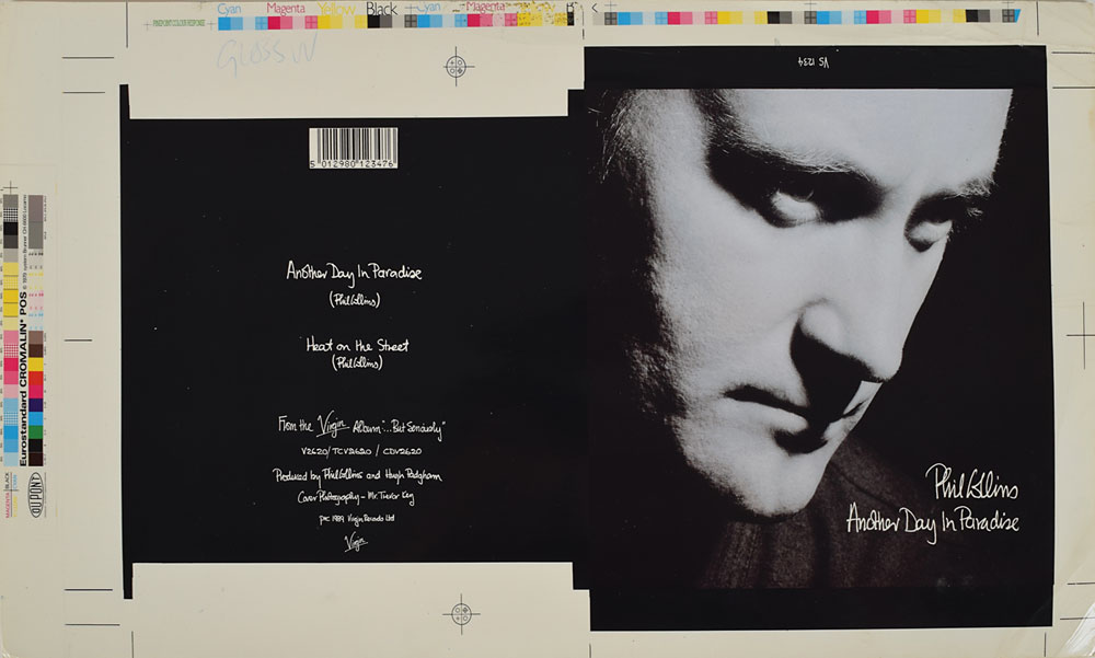 Phil Collins Handwritten Lyrics for 'Another Day in Paradise' and Album  Proof