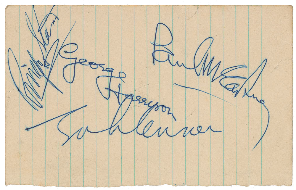 Lot #5005  Beatles Signatures