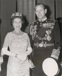 Lot #829  Queen Elizabeth II and Prince Philip - Image 1