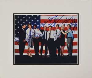 Lot #5411 The West Wing Signed Cast Photograph