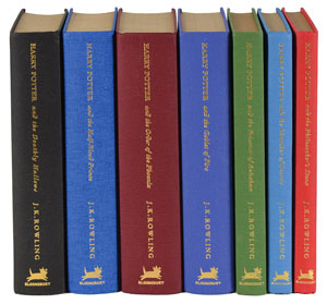 Lot #5388 J. K. Rowling Signed Complete 'Harry Potter' Deluxe Book Set