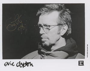 Lot #5140 Eric Clapton Signed Photograph