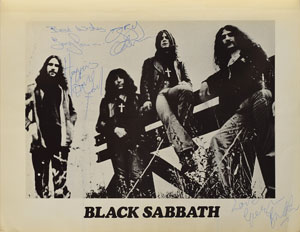 Lot #5165  Black Sabbath Signed Program