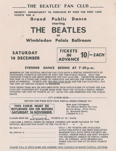 Lot #5012  Beatles 1963 Wimbledon Palais Concert Flyer - Image 1