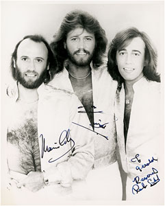 Lot #5163  Bee Gees Signed Photograph