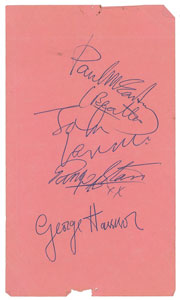 Lot #5006  Beatles Signatures