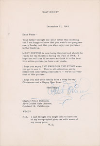 Lot #5477 Walt Disney Typed Letter Signed - Image 1