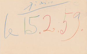 Lot #5507 Pablo Picasso Signature - Image 1