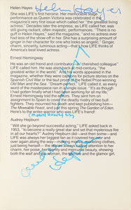 Lot #5321 Audrey Hepburn and the LIFE Legend Awards - Image 1