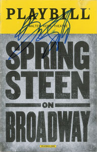 Lot #5191 Bruce Springsteen Signed Playbill - Image 1
