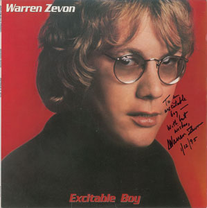 Lot #5195 Warren Zevon Signed Album - Image 1