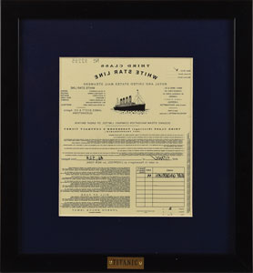Lot #5463  Titanic Ticket Prop