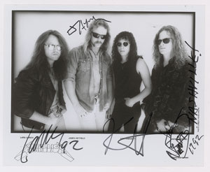 Lot #5230  Metallica Signed Photograph