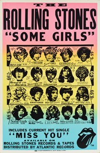 Lot #5079  Rolling Stones 1978 Some Girls Promo Poster - Image 1