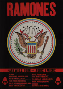 Lot #5252  Ramones Japan 1995 Concert Poster