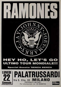 Lot #5253  Ramones Milan Concert Poster