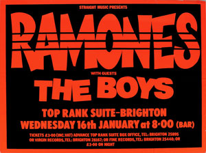 Lot #5248  Ramones 1980 Concert Poster