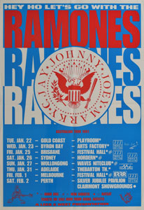Lot #5251  Ramones Australia 1991 Concert Poster - Image 1