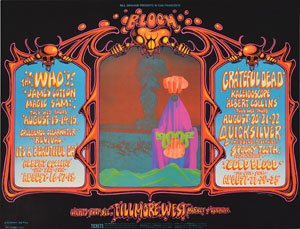 Lot #5110  Grateful Dead and The Who Fillmore Concert Poster - Image 1