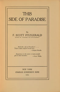 Lot #5525 F. Scott Fitzgerald Signed Book - Image 3