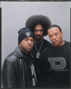 Lot #5267  Snoop Dogg, Ice Cube, and Dr. Dre Original Photograph - Image 1