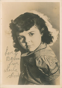 Lot #5340  Our Gang: Darla Hood Signed Photograph