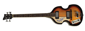 Lot #5026 Pete Best Signed Bass Guitar - Image 1