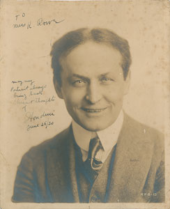 Lot #5272 Harry Houdini Signed Photograph