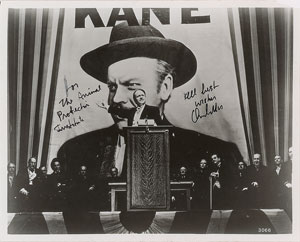 Lot #5357 Orson Welles Signed Photograph