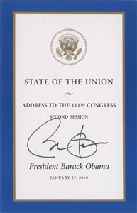 Lot #5572 Barack Obama Signed Booklet