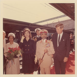 Lot #5563 John F. Kennedy and Haile Selassie Original Vintage Photograph by Cecil Stoughton - Image 1
