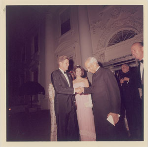 Lot #5558 John F. Kennedy and Sarvepalli Radhakrishnan Original Vintage Photograph by Cecil Stoughton - Image 1