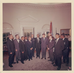 Lot #5560 John F. Kennedy and Martin Luther King, Jr. Original Vintage Photograph by Cecil Stoughton - Image 1