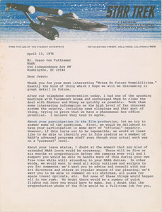 Lot #5392 Gene Roddenberry Typed Letter Signed