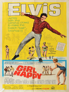 Lot #5062 Elvis Presley Girl Happy Poster - Image 1