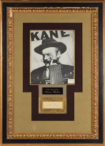 Lot #5358 Orson Welles Signature and Citizen Kane