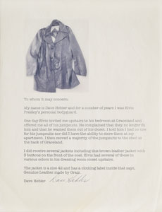 Lot #5072 Elvis Presley's Brown Leather Jacket - Image 4