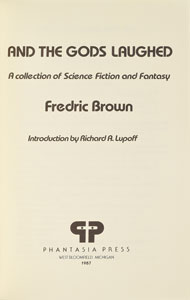 Lot #107 Fredric Brown: And the Gods Laughed