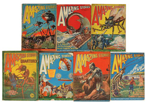 Lot #94  Amazing Stories Group of (7) Magazines - Image 1