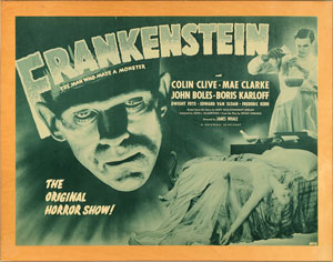 Lot #4  Frankenstein 1947 Half-Sheet Poster
