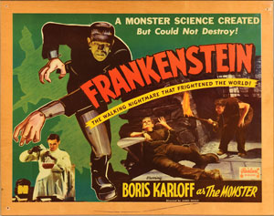 Lot #5  Frankenstein 1951 Half-Sheet Poster