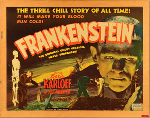 Lot #6  Frankenstein 1951 Half-Sheet Poster